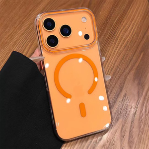 Funda Magnética Transparente para Teléfono Celular con <span class=keywords><strong>Carga</strong></span> Inalámbrica para <span class=keywords><strong>iPhone</strong></span> 17 Pro Max, Resistente a Golpes, Delgada, Protectora y Transparente - Product Image 1