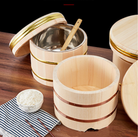 Outils à sushi personnalisés seau en bois bols à riz japonais fûts en bois réfrigérants fût de mélange pour le riz