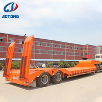 100 tonnes 3 lignes 6 axes bas lit remorque dolly 2 lignes 4 essieux 50 pieds remorque lowboy 60 t cometto lowboy semi-remorque indonésie