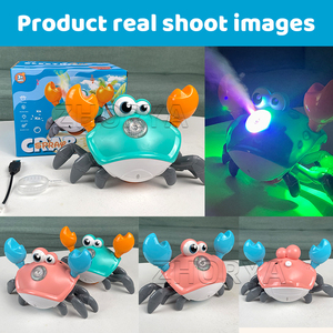 Zhorya bé bò Đồ chơi giáo dục đa chức năng phun điện tử đi bộ nhảy múa cua với âm nhạc và ánh sáng - Product Image 5