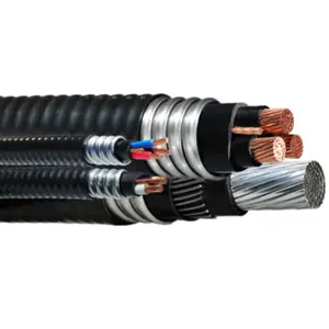 Cable blindado de aleación de aluminio entrelazado aislado ACWU90, 600V, XLPE/AIA/PVC, revestimiento de Metal, CUL 10/2, mercado de Canadá