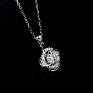 Collier pendentif en argent sterling 925 IGI, design <span class=keywords><strong>moulin</strong></span> à <span class=keywords><strong>vent</strong></span>, diamant rond brillant de 1 carat, cultivé en laboratoire, pour femmes, bijoux en gros - Product Image 6