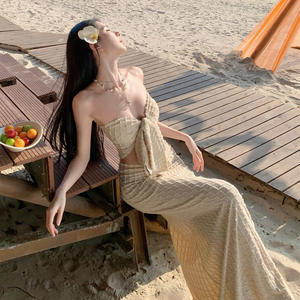 Nuevo Lanzamiento 2026: Vestido Strapless de Alta Calidad Estilo Vacacional con Falda Bodycon para Alquiler de Villas de Lujo - Product Image 2