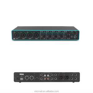 Venta caliente Mini 4 canales 4x4 24-Bit 192 kHz Mezclador <span class=keywords><strong>DJ</strong></span> Consola Grabación <span class=keywords><strong>Tarjeta</strong></span> <span class=keywords><strong>de</strong></span> <span class=keywords><strong>sonido</strong></span> Podcasting Estudio Instrumento musical - Product Image 2