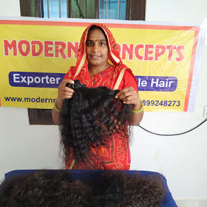 Pelucas de cabello natural virgen sin procesar, extensiones de cabello humano indio ondulado, precio de alta calidad, venta al por mayor - Product Image 5