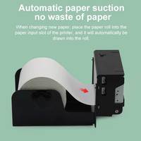 Impresora de Recibos Integrada de 80 mm con Cortador Automático, Máquina de Impresión de Facturas con Rollo de Papel Súper Absorbente