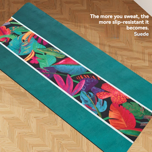 Tapis de <span class=keywords><strong>yoga</strong></span> en daim 5 mm en caoutchouc naturel antidérapant épaissi et élargi pour la danse, la corde à sauter, l'exercice et le fitness - Product Image 1