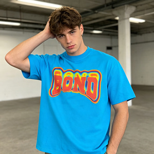T-<span class=keywords><strong>shirt</strong></span> d'été léger à coupe ample, coupe carrée, avec impression graphique dégradée personnalisée DTG - Product Image 3