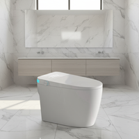 WC intelligent monobloc de haute qualité, à poser au sol, tension de fonctionnement 220V, avec télécommande, siège chauffant et séchage à l'air