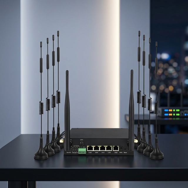 Industrial Router Dual SIM Dual Band Wifi 6 Gigabit Ethernet Gateway RS232 RS485 Serial Port Industrial Automation Site Data