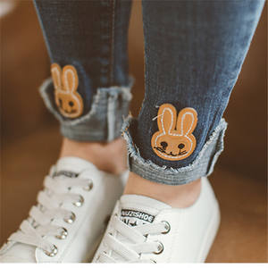 Jeans en coton décontractés pour filles, coupe crayon, respirants, best-sellers, fabrication directe d'usine en Chine pour les boutiques en ligne - Product Image 4