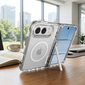 Funda Protectora Rígida Transparente Magnética Resistente para Teléfono Apple iPhone 18 Duo Ultra Fold, Anti-caídas, con Soporte - Product Image 1
