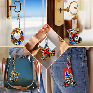 OCHOICE Kit de Porte-clés Personnalisé 26 Lettres à Peindre au Diamant 5D DIY, Art Diamanté, Vente en Gros, Cadeau Artisanat <span class=keywords><strong>pour</strong></span> Enfants et Adultes - Product Image 4