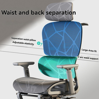 Chaise de bureau de direction de luxe, chaise de travail en maille avec repose-pieds, soutien lombaire, chaise ergonomique pour le bureau