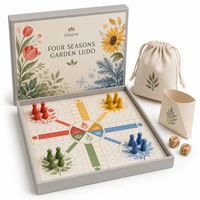 Jeu de société Ludo personnalisé de qualité supérieure pour enfants, jeu de puzzle, divertissement, compétition, en bois
