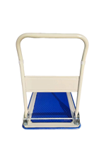 Chariot à plateforme pliable à quatre roues pour entrepôt industriel de petite taille, chariot à main robuste, personnalisable OEM pour le chargement et le stockage