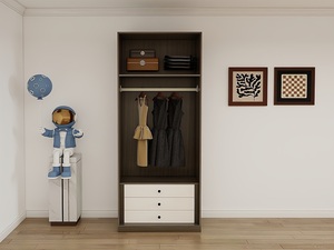 <span class=keywords><strong>Armoire</strong></span> de <span class=keywords><strong>chambre</strong></span> principale moderne, robuste, démontable, grande capacité, avec tiroirs, fabriquée en panneau écologique de 18 mm - Product Image 4