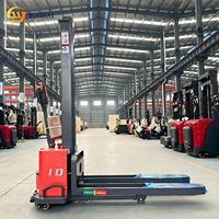 Stacker Hidrolik Listrik Portabel Tugas Berat CE ISO 9001 1500kg, Terpasang di Truk, Baterai Lithium-Ion, Pengangkat Material Multiguna untuk