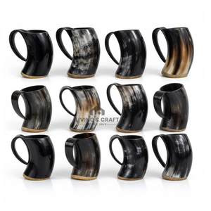 Proveedor Indio de Tazas Vikingas de Cuerno Natural Tradicional con Grabado a Mano para Vajilla Rústica al Mejor Precio del Mercado - Product Image 2
