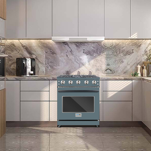 Joohtec 120V sang trọng Lò nướng điện ETL NSF chứng nhận Pro gas phạm vi ý đầu đốt freestanding Sói bếp - Product Image 1