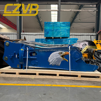 Cizalla de excavadora Eagle para reducción de chatarra ferrosa de gran tamaño, clasificación de chatarra de acero y preparación de material para reciclaje