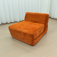 Nouveau style moderne, canapé-lit pliant pour salon, fauteuil individuel en tissu éponge haute densité, type tatami