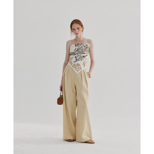 <span class=keywords><strong>กางเกง</strong></span>ขายาวผ้าลินินลำลองเอวสูงทรงหลวมสำหรับผู้หญิงใส่สบายระบายอากาศได้ดีช่<span class=keywords><strong>วง</strong></span>ฤดูร้อน - Product Image 2