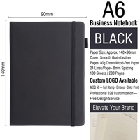 Carnet promotionnel portable en cuir PU A6 avec sangle élastique, personnalisable avec logo, idéal comme cadeau d'affaires, bloc-notes et journal de bord – Vente en gros