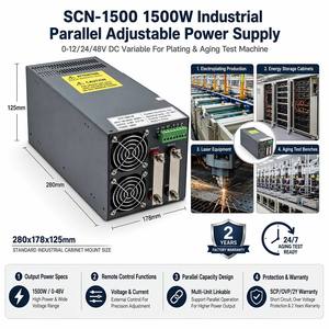 Fuente de Alimentación Conmutada SCN-1500 de 1500 Vatios, Control Analógico de 2-5V, Salida Ajustable de 24V 48V CC, Uso Industrial para Láser LED - Product Image 1