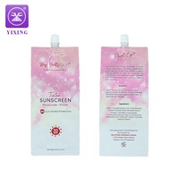 YiXing Gel de sécurité imprimé personnalisé crème solaire bec verseur pochette supplément emballage cosmétique échantillon Sachet
