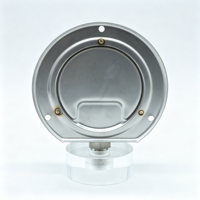 Manomètre axial BLD avec bride avant, en acier inoxydable, à montage sur panneau, à tube Bourdon