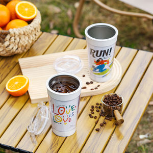 แก้วกาแฟผนังสองชั้นด้านล่างถอดได้แก้วมัคสแตนเลสแบบ DIY พร้อมรูปแทรก - Product Image 3