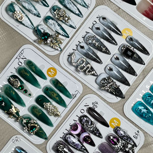 Accessoires d'art des <span class=keywords><strong>ongles</strong></span> de haute qualité produits pour les <span class=keywords><strong>ongles</strong></span> acrylique fait à la main fausse presse sur les <span class=keywords><strong>ongles</strong></span> avec marque privée - Product Image 1