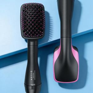 0728 Large Paddle Design Hair Dryer Set Contain Negative Ions Reduce Frizz <b>Smooth</b> Hot Air <b>Brush</b> Heat Resistant - Product Image 3