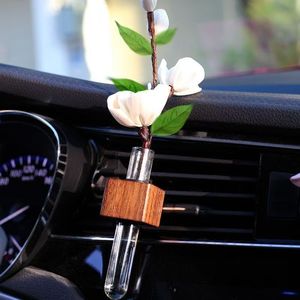 Tubo de ensayo hidropónico para coche ecológico de madera maciza de bambú Simple moderno, arreglo floral, estante Interior para plantas, aire acondicionado - Product Image 3