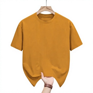 Heavyweight Custom <b>Men's</b> 100% Cotton Drop Shoulder V-Neck T-<b>Shirt</b> Tagless Label - Product Image 2