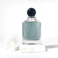 Flacon de parfum élégant de 100 ml, transparent et luxueux, atomiseur de forme unique pour huiles essentielles, emballage de flacons de parfum en verre