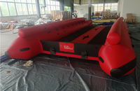 Plateforme flottante gonflable pour la pêche, chenille de sauvetage gonflable géante (8 mètres) avec moteur pour les situations de sauvetage aquatique