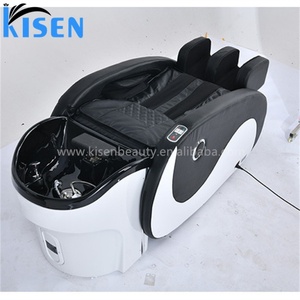 Fauteuil de lavage électrique massant Kisen pour salon de coiffure, lit de lavage inclinable pour thérapie capillaire et soins aquatiques - Product Image 4