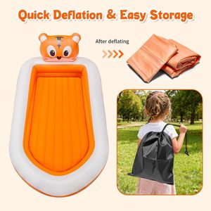 Cama Inflable de Viaje con Forma de Tigre para Niños, con Barandas de Seguridad para Niños Pequeños, para Acampar en Casa - Product Image 6