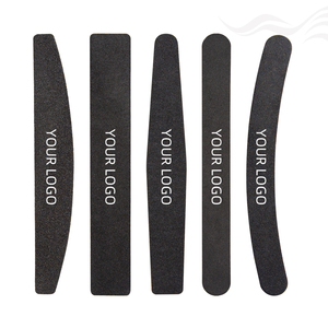 Nagelpflege-Werkzeuge Art Supplies Profession elle Nagelpuffer-Maniküre-Werkzeuge Emery Board Half Moon Straight Black Sand Nagelform-Datei - Product Image 1