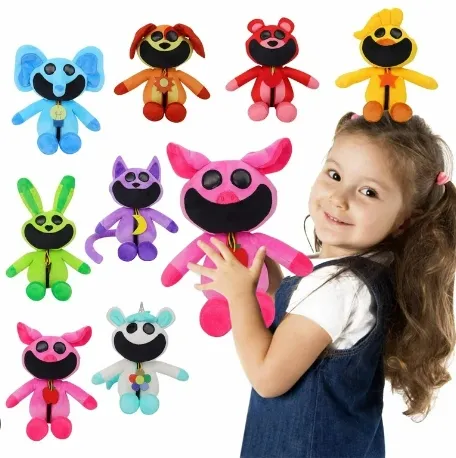 2024 nouveau chat sourit bestioles violet peluche Figure jouet animaux en peluche sourires chat catnap peluche jouet