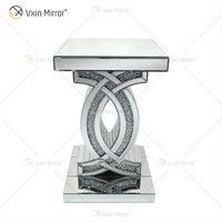 Offre Spéciale approvisionnement d'usine WXF-134 BRUN Côté table moderne diamant Prêt À expédier miroir côté table