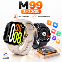 Smartwatch M99 4G 5G Versione Cellulare, Schermo Amoled da 2,4 Pollici, Android 10, con Fotocamera Rotante, Slot per SIM, WIFI