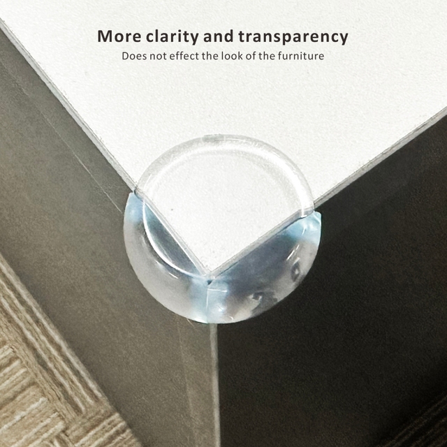 Safety-First PGS CP03 PVC Transparent 4-Piece L-Shaped Corner Guards Children's Furniture Baby-Safe Table Protector Prevent