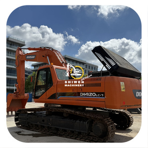 Excavadora de cadenas pesada usada Doosan DH420LC-7 original de Corea, excavadora hidráulica para minería, DH420LC-7 usada, envío gratis, lista para enviar - Product Image 1