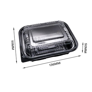 Japanese Style Eco Friendly Plastic Leakproof Take Away Food To Go Containers Disposable Lunch Box