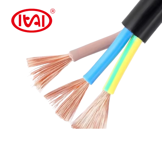 High Quality 500V 3 Core 1.5mm Flexible Electrical Wire PVC Sheath Flame Retardant Pure Stranded Copper Conductor CE IEC 60227