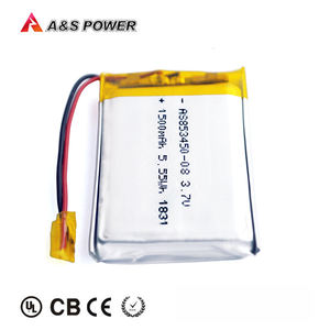Geringe selbstentladung rate lipo batterie 853450 3,7 v 1500 mah lithium-ionen polymer batterie mit KC - Product Image 6