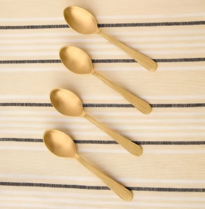 Premium Matte Metal Tea Spoon Set <b>Small</b> Size <b>Table</b> Spoon Set for Home Restaurant Hotel Wedding Party Use - Product Image 6